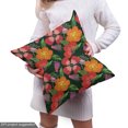 thumbnail image 5 of Ambesonne Poppy Fabric by the Yard Upholstery, Thistle Flowers Floral Art, 1 Yard, Dark Pink Vermilion and Green, 5 of 5
