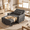 Dark Gray, variant on Asofer 3-in-1 Convertible Sleeper Sofa Chair, Adjustable Backrest Futon Couch, Linen Fabric Multi-Functional Recliner Chair Bed, Space Saving Furniture for Living Room Apartment Office, Dark Gray