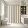 thumbnail image 1 of Linnome Large Area Easy Clean Cloth Shower Curtain Waterproof Soft Foldable Hanging Bathroom Liner Rust Proof Grommets 70.87x70.87 Inch, 1 of 6