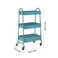 thumbnail image 3 of Ovzne Trolley Shelves Kitchen Bathroom Bathroom Floor Removable Storage Rack Multi Layer Bedroom Bedside Snacks On Clearance, 3 of 6