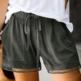 thumbnail image 2 of vigerkar Womens Casual Shorts Comfy Elastic Waist Drawstring Pocket Shorts Pants Grey, M, 2 of 9