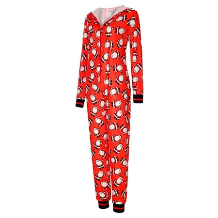 

AnuirheiH Parent-child Wear Pjs Parent-child Warm Christmas Set Printed Home Wear Pajamas One-piece Mother Set Clearance Under $10