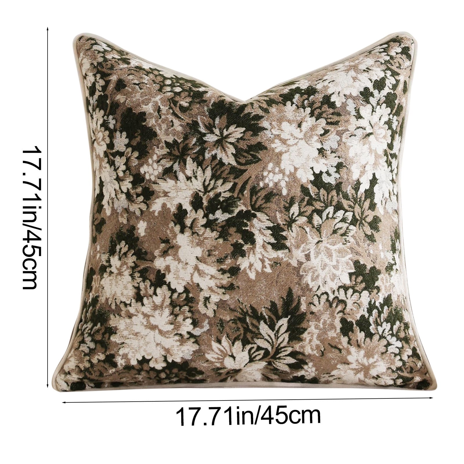 Vintage Floral Pillow Covers - Pack Of 2, 18x18 Inch Boho Rural Accents for Rectangular Decorative Throw Pillows
