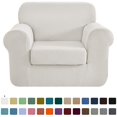 thumbnail image 1 of CHUN YI Stretch 2-Piece Checks Sofa Cover with Cushion Cover Slipcover, 1 of 6