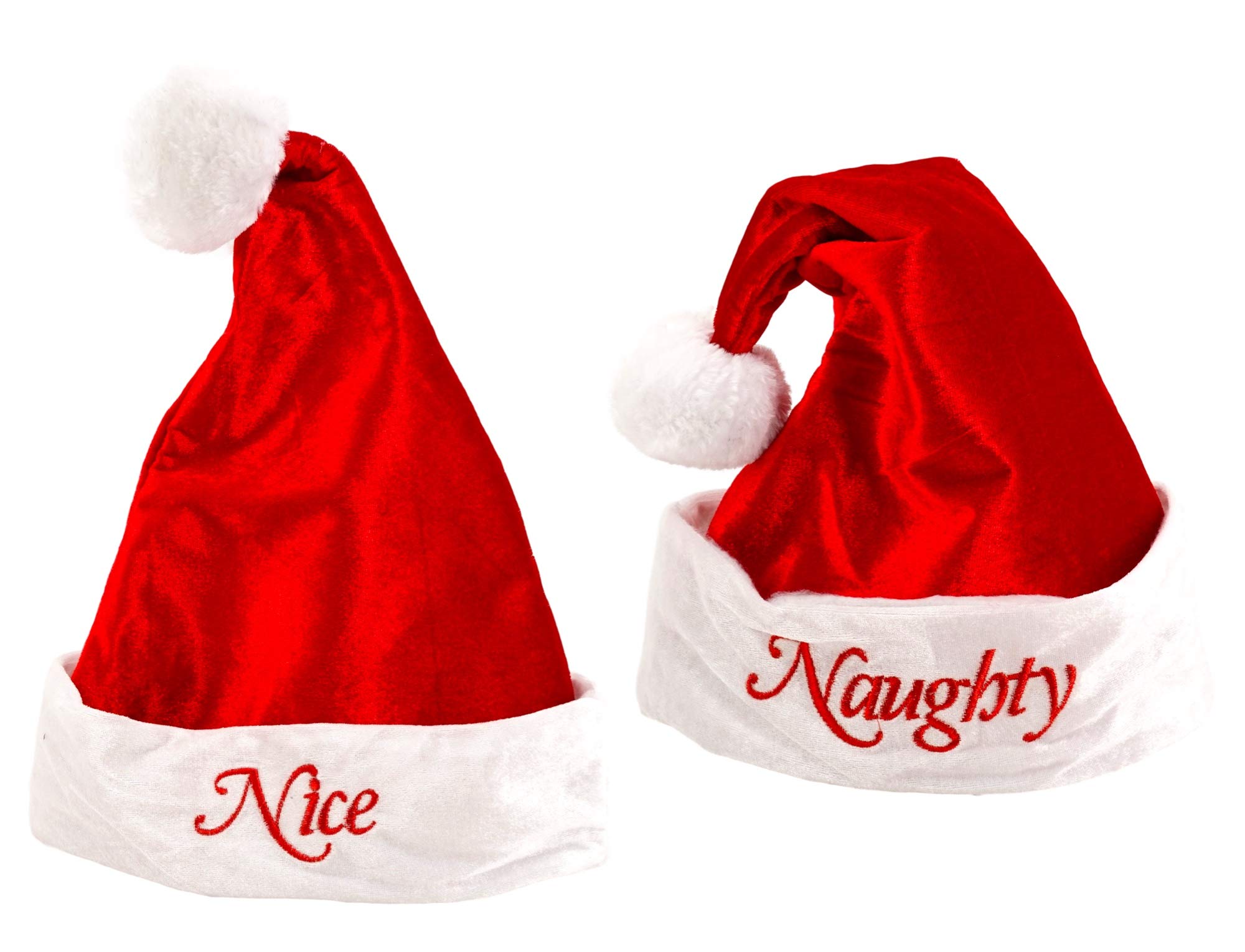 Naughty and Nice Santa Hat (Adult 