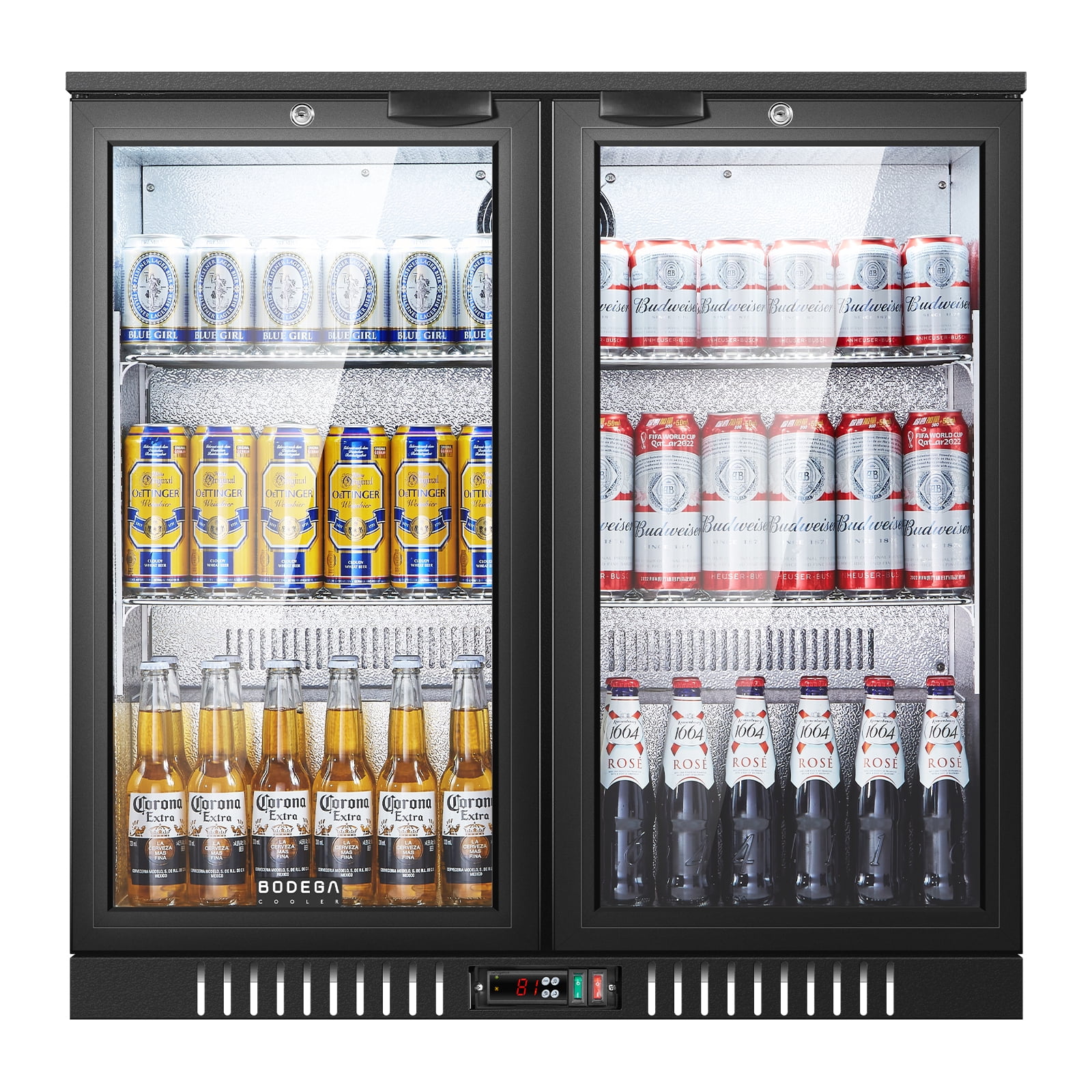 35.43'' W 216 Cans (12 oz.) 7.4 Cubic Feet Beverage Cooler