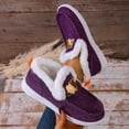 thumbnail image 6 of Purple Ladies Comfort Canvas Shoes With Fleece Lining And Thick Sole Perfect For Leisure, 6 of 9