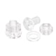 thumbnail image 1 of M10 x 20mm Plástico Phillips Máquina Tornillos con Tuercas y Planas Arandelas, PC Plana Cabeza Máquina Pernos Transparente 20 Juegos, 1 of 4