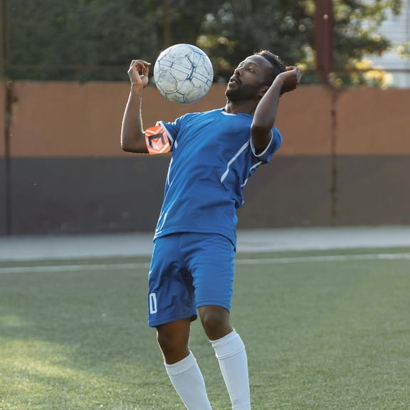 BESTYASH Adjustable Soccer Captain Armband in Orange with Strong Flexible Polyester for Sports