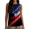 thumbnail image 2 of Jsaierl 4th of July Tank Tops for Women Casual Patriotic American Flag Graphic Tees Cute Sleeveless T Shirts Camisole Classic Crew Neck Tanks S-XXL, 2 of 6