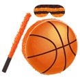 thumbnail image 1 of WHAMVOX Basketball Pinata for Party Durable Cardboard Orange Decorative with Blindfold Stick and Hanging Loop, 1 of 6
