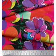 thumbnail image 2 of Soimoi Tissu en Rayonne Imprimé Fleurs Colorées par Yard 42 Pouces de Large, 2 of 3