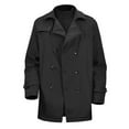 thumbnail image 5 of zfhfof Mens Trench Coat Notched Lapel Double Breasted Mid Long Jacket Fall Casual Windbreaker Overcoat with Pockets, 5 of 5
