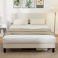 thumbnail image 2 of HOMCOM Queen Bed Frame with Adjustable Headboard Platform Bed Frame Light Grey, 2 of 10