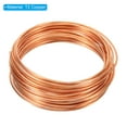 thumbnail image 2 of Uxcell Soft Copper Wire, 15Gauge/1.5mm Diameter 6m/19.68ft Spool Craft Wire, 2 of 5