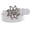 White, variant on 1 1/2" Women's Snap On Rhinestone Floral Fashion Belt Multi-Color Options