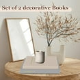 thumbnail image 5 of Decorative Book Storage Box Set of 2 - Premium Linen Fake Books with Magnetic Closure, Multi-Purpose Coffee Table & Shelf Decor for Home Office,Aesthetic Keepsake Organizer (Brown+White), 5 of 8
