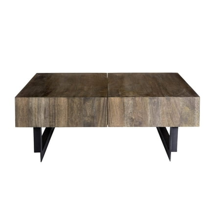 Aurelle Home Carin Storage Rustic Wood Coffee Table Aurelle Home Carin Storage Rustic Wood Coffee Table