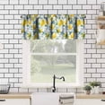 thumbnail image 4 of Lemon Kitchen Valances for Kitchen,Farmhouse Cafe Nature Plants Rod Pocket Window Drapes,Spring Fruit Leaves Yellow Bathroom Window Curtains 54x18inch, 4 of 6
