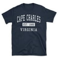 thumbnail image 1 of Cape Charles Virginia Classic Established Men's Cotton T-Shirt, 1 of 1
