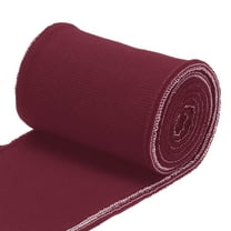 Uxcell 1 Pair Elastic Cuffs Ribbed Trims, 31.5" x 2.8" Cotton Knit Rib Stretch Cuff Sleeve for DIY Sewing, Wine red
