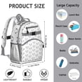 thumbnail image 6 of Watercolor Cat Artwork Students Backpack with Adorable Cat-themed Print, Minimalist Cat Design, and Cats & Flowers Print, 6 of 6