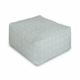 thumbnail image 1 of Celtic Rectangle Pouf, Pale Colored Square and Star Shaped Original Retro Tribal Celtic Knot Patterns, Foot Stool for Living Room Office Ottoman with Cover, 25", Pale Blue Grey, by Ambesonne, 1 of 4