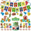 AliToys Sesame Street Theme Happy Birthday Balloon Set Include Pull Flag Cake Card Banner Balloons for Birthday Party Decoration Package for Boy Girls Christmas Gift