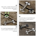 thumbnail image 4 of Shisuyan 2pcs Fishbone Tent Stakes Pegs Floor Spring Nails Portable Camping Tent Nails, 4 of 9