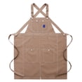 thumbnail image 1 of Delantal de chef Dinheiro, delantal ajustable con espalda cruzada de lona para hombres y mujeres, delantal de trabajo, cocina, 1 of 5