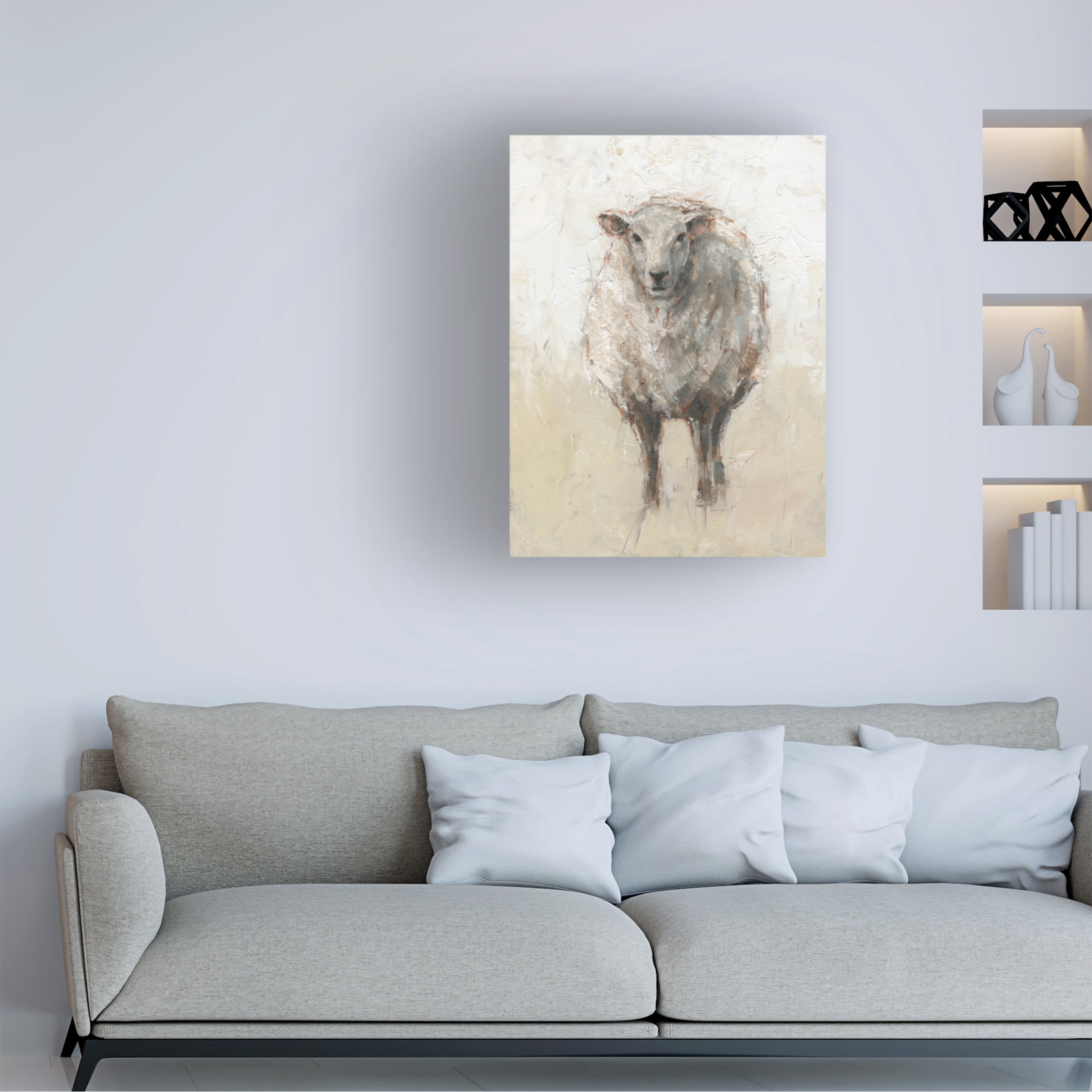 Ethan Harper 'Fluffy Sheep I' Canvas Art