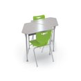 thumbnail image 2 of MooreCo Monroe Hard Plastic Student Desk Set of 2 Adjustable Height Grey, 2 of 2