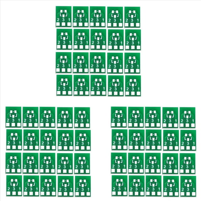 60 Piezas SOT23 SOT23-3 Gira SIP3 Doble Cara SMD Gira DIP SIP3 Adaptador Placa Convertidora SOT SIP IC Enchufe PCB Tablero DIY Kit