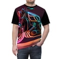 thumbnail image 5 of 1970's Retro Neon Lights Classic Motorcycle: S-3XL T-Shirt, 5 of 7