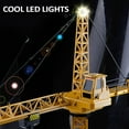 thumbnail image 4 of KNACKTOYZ 6 Channel Remote Control Crane Toy for Kids - 50.4 inch RC Tower Crane with LED Lights & Sounds, 680&Acirc;&deg; Rotation Lift Construction Vehicles, Excavator Toy fo, 4 of 6