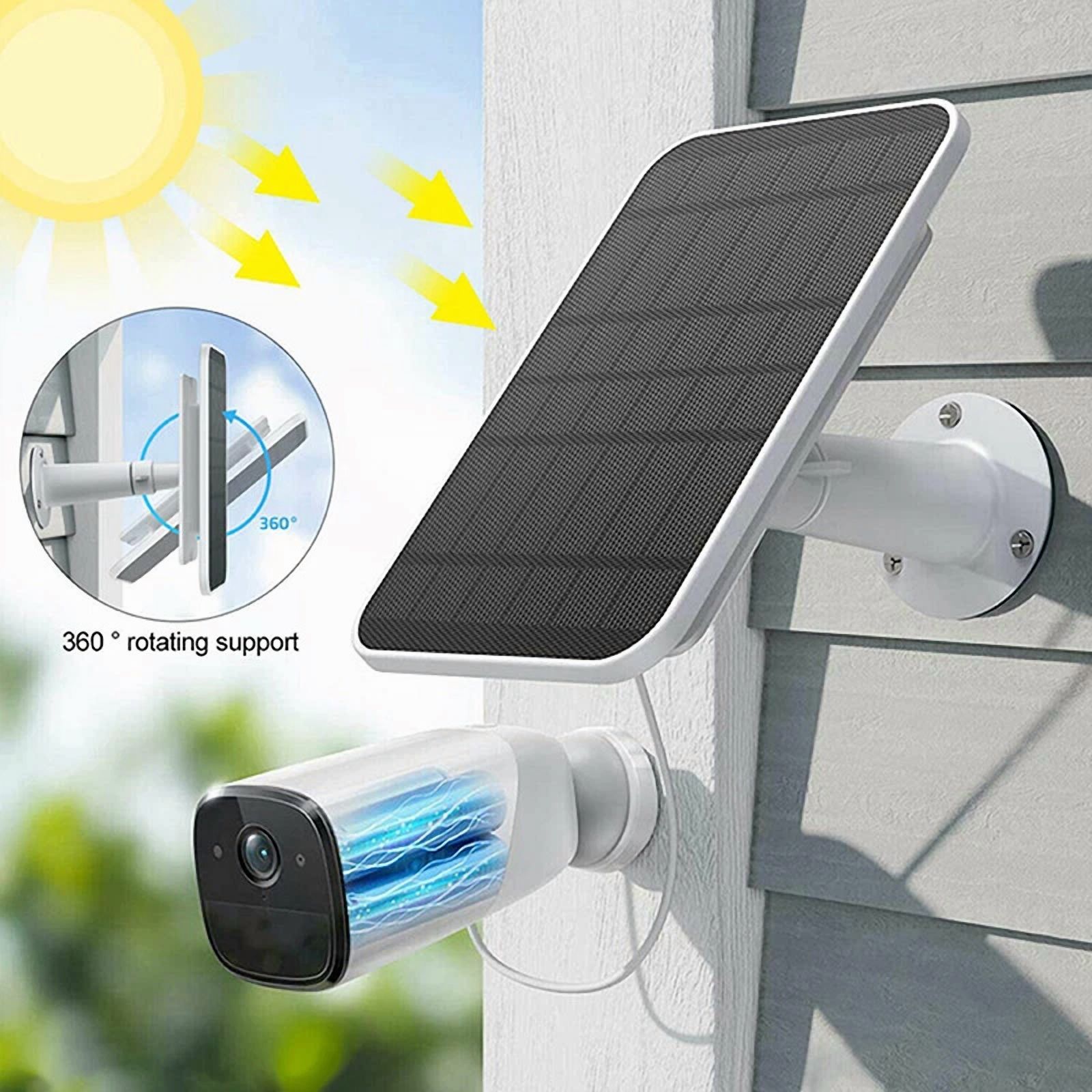 CRESTIN- Waterproof Solar Panel Kit For Arlo Essential Spotlight Camera Doorbell Charger