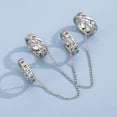thumbnail image 3 of Paquete de 2 s de con cadena , punk de aleación , de Hip , novedad, conjunto de s apilables, joyería, 3 of 9