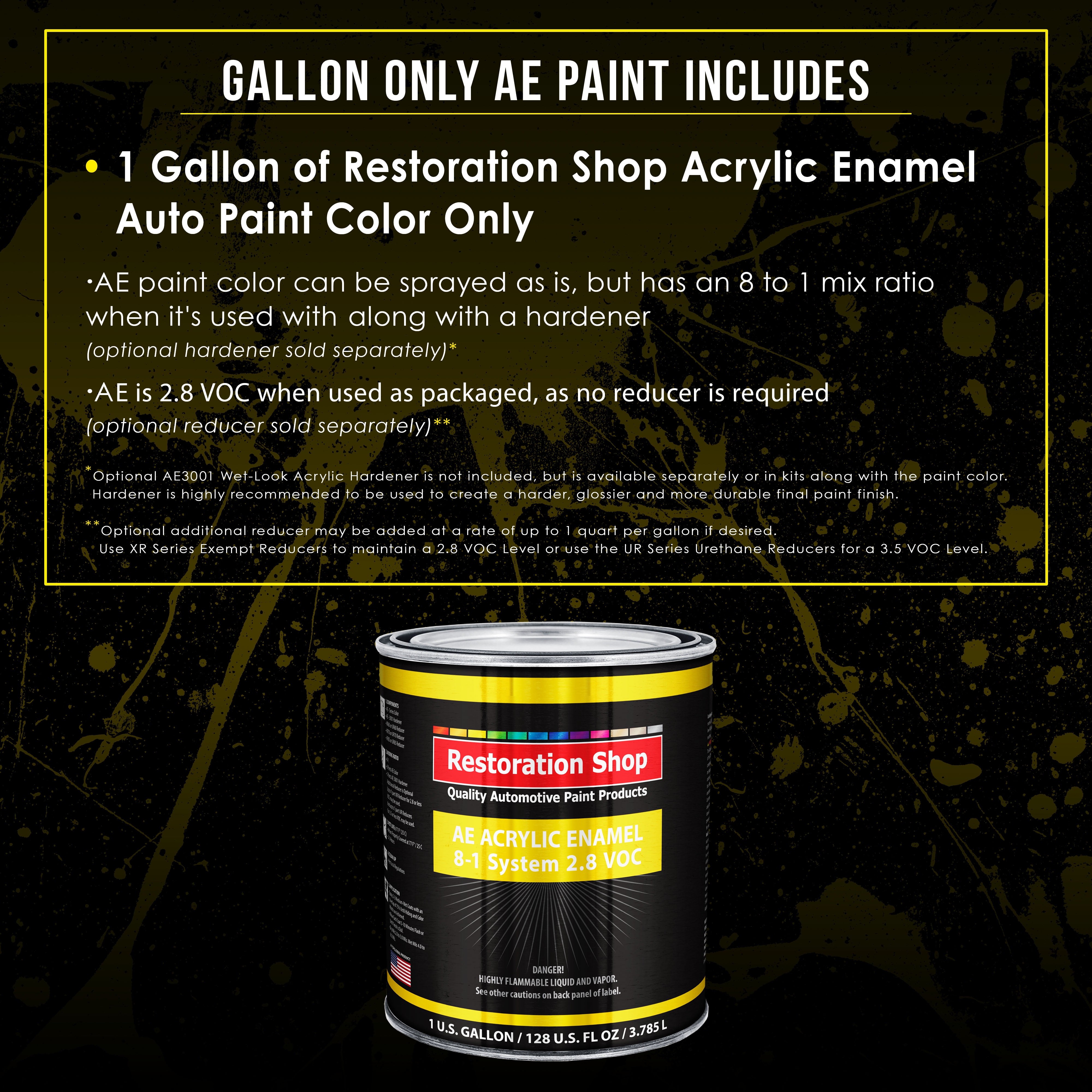 Restoration Shop Light Aqua Acrylic Enamel Auto Paint - Gallon Paint Color Only - Single Stage High Gloss