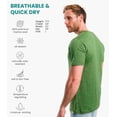 thumbnail image 3 of Merino.tech Men's Short Sleeve T-Shirt - 𝗟𝗶𝗴𝗵𝘁𝘄𝗲𝗶𝗴𝗵𝘁 Merino Wool Tee, Olive Green - M, 3 of 9