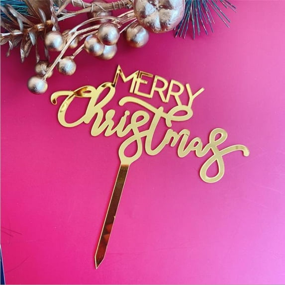 Christmas Acrylic Cake Insert Elk Party Cake Decoration Cake Decorations for Merry Christmas Winter New Year Themed