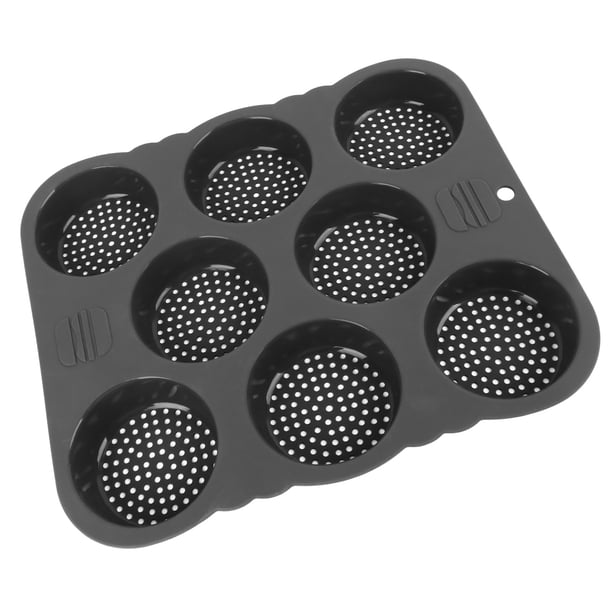 Molde Para Pan De Hamburguesa, Calentamiento Uniforme, Fácil Liberación, 8 Cavidades, Resistente Al Calor, Molde Para Pan De Hamburguesa Para Cocina