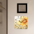 thumbnail image 3 of 10 Inch Wall Clock Battery Operated Silent Clock Decorative for Office, Kitchen, Outdoor, Living Room，Cute Sunflower Yellow on Green Painting, 3 of 4