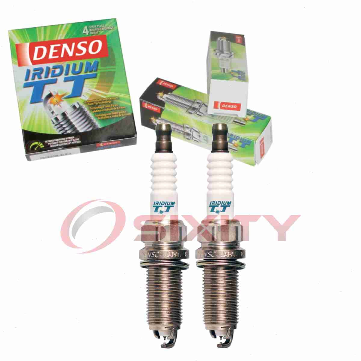 2 pc DENSO 4705 Iridium TT Spark Plugs for 90919-01249 90919-01263 90919-01279 IKBH20TT Ignition Wire Secondary Fits select: 2018-2021 TOYOTA CAMRY, 2017-2021 TOYOTA HIGHLANDER