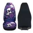 thumbnail image 4 of Uorisanigo 2 Pack Car Seat Covers Set Front Seats Only, Flurry Skeleton Purple Rose Bucket High Back Car Front Seat Covers Universal Auto Interior Accessories Fit for Most Cars, 4 of 7