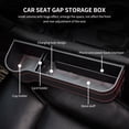 thumbnail image 2 of Tignapoo Brown ABS & PU Leather Car Seat Gap Organizer for Driver Side, Compact Storage Box (27x8.5x14cm), 2 of 7