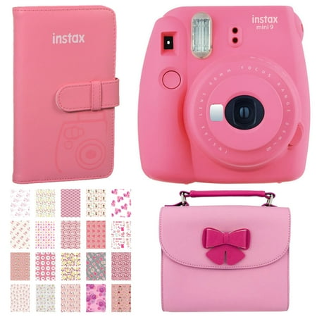 Fujifilm Instax Mini 9 Flamingo Pink Camera + Matching Accessories