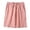 Pink, variant on SUYIDA Women's Heavyweight Straight Leg Five Point Shorts Loose Fit Solid Color Casual Summer Style Versatile Everyday Wear Breathable Soft With Elastic Waistband High
