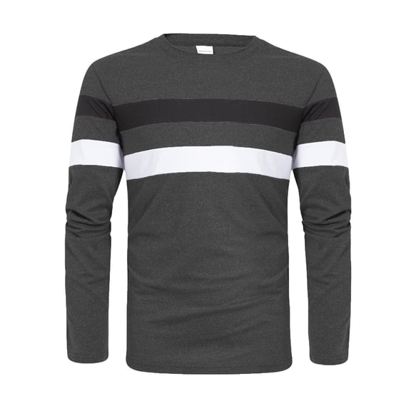 VJATTWR Men's & Big Men's Crewneck T-Shirt with Long Sleeves, Size L
