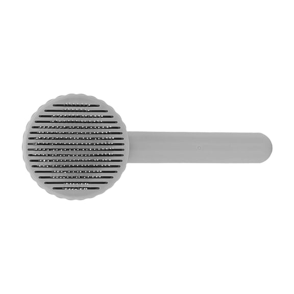Riousery Dog Slicker Brush Pet Self Cleaning Grooming Tool Removes Mats Tangles Loose Fur for Dogs Cats Gray 7.6 inches / 19.3 cm