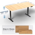 thumbnail image 6 of VIVO Electric 71” x 36” Stand Up Desk, Light Wood Table Top, Black Frame, 6 of 8